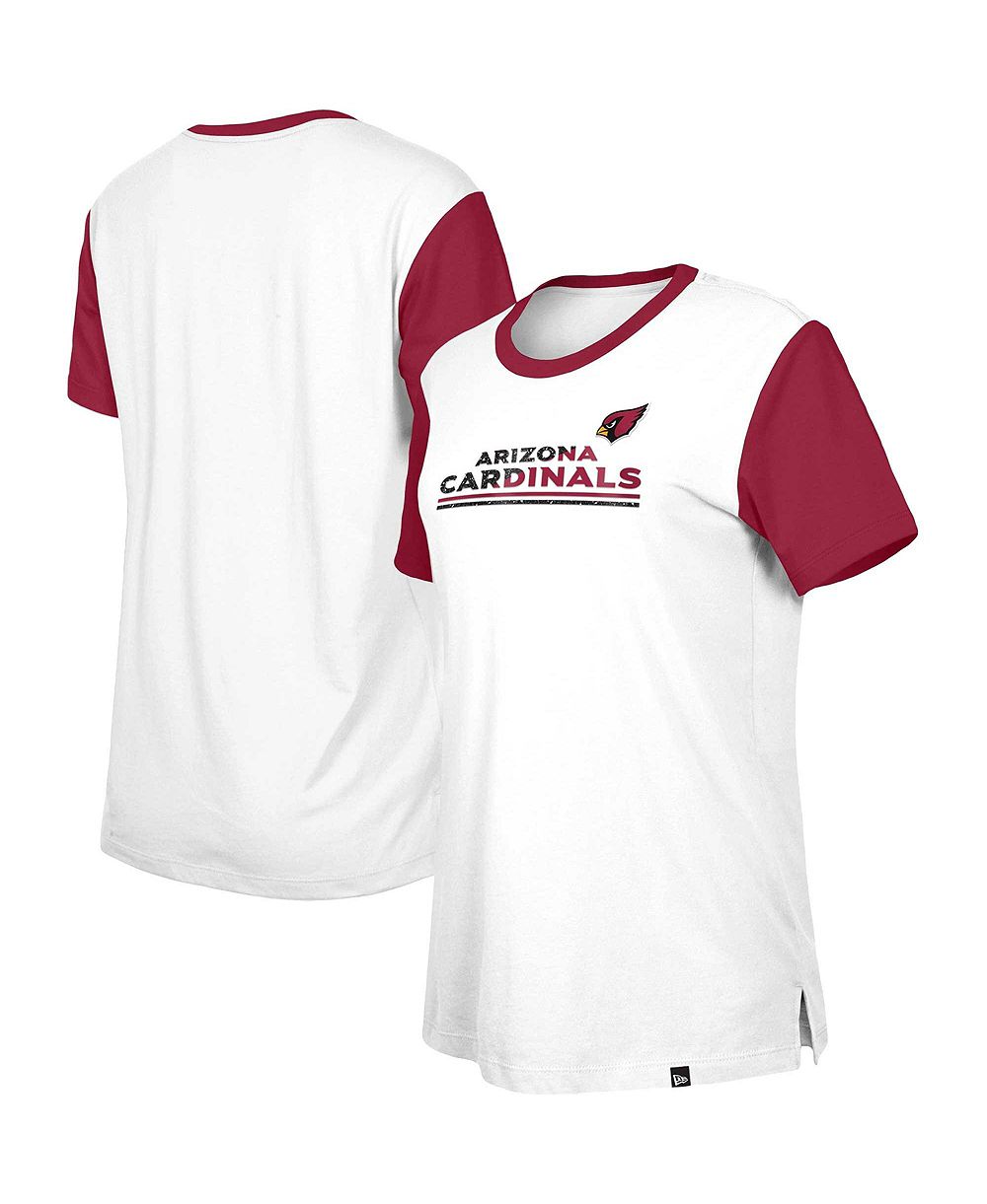 Женская футболка New Era Arizona Cardinals Third Down Color Block Crewneck
