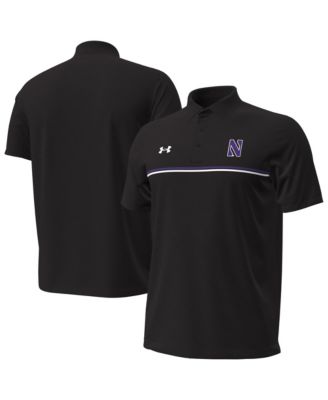 Поло Under Armour Men's Black Northwestern Wildcats Performance Drive Chest Stripe