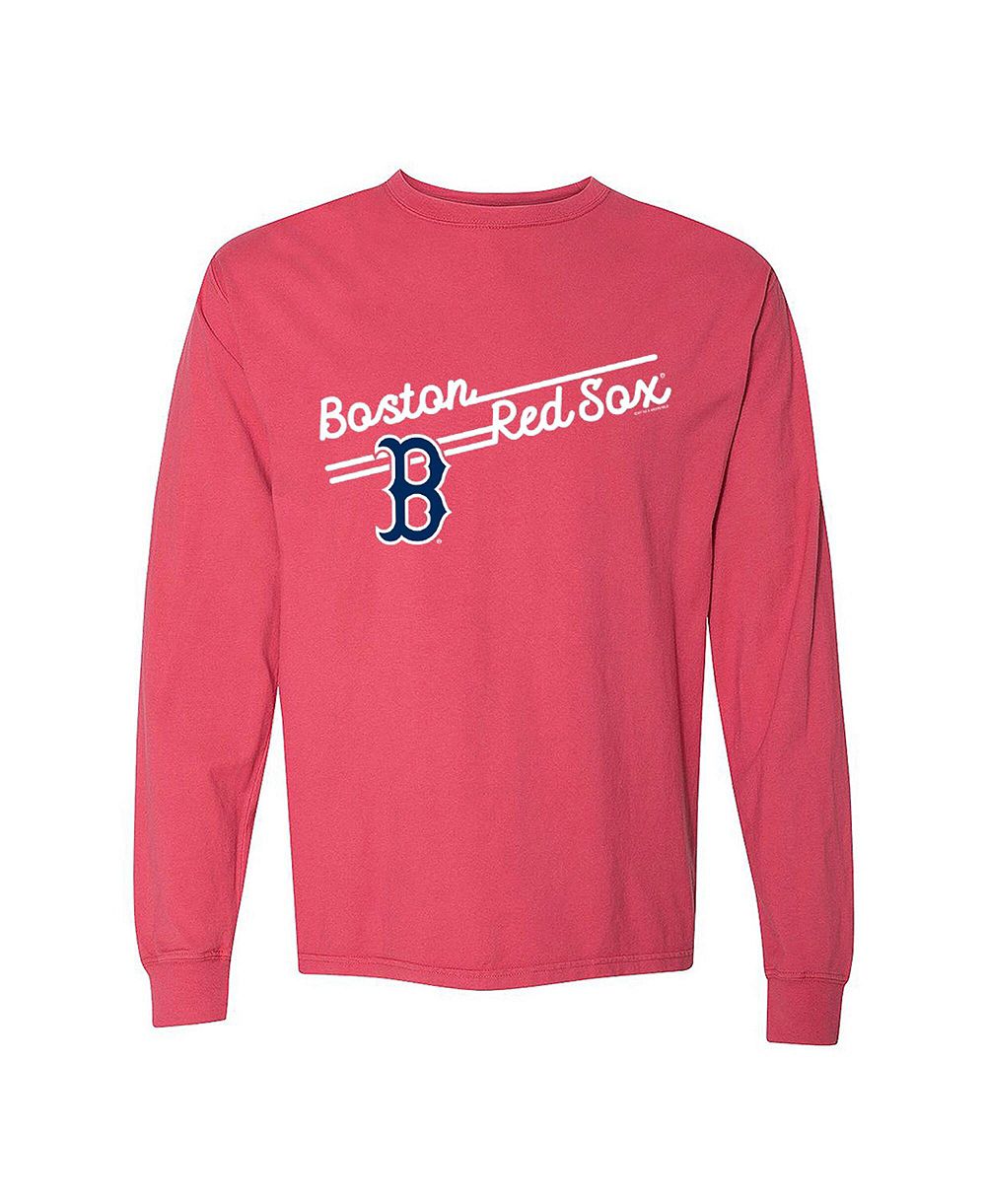Женская футболка Soft As A Grape Boston Red Sox Pigment Dye Long Sleeve
