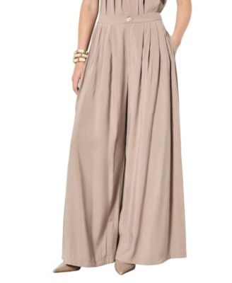 Apricot Women's Pleated Wide-Leg Trouser