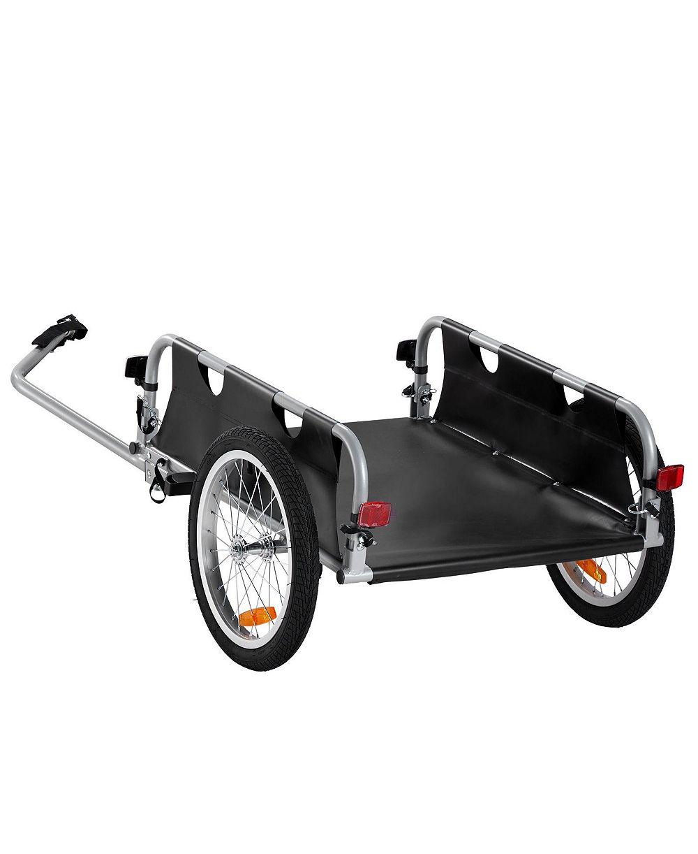 Mountaintop Bike Cargo Trailer, 100 lbs Load, Wheels, Quick Release Hitch, Reflectors, Fits Bikes, Heavy-Duty Foldable Cart