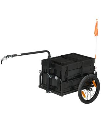 Mountaintop Trailer for Bike, Bicycle Cargo Trailer with Removable Storage Box, Galvanized Bottom
