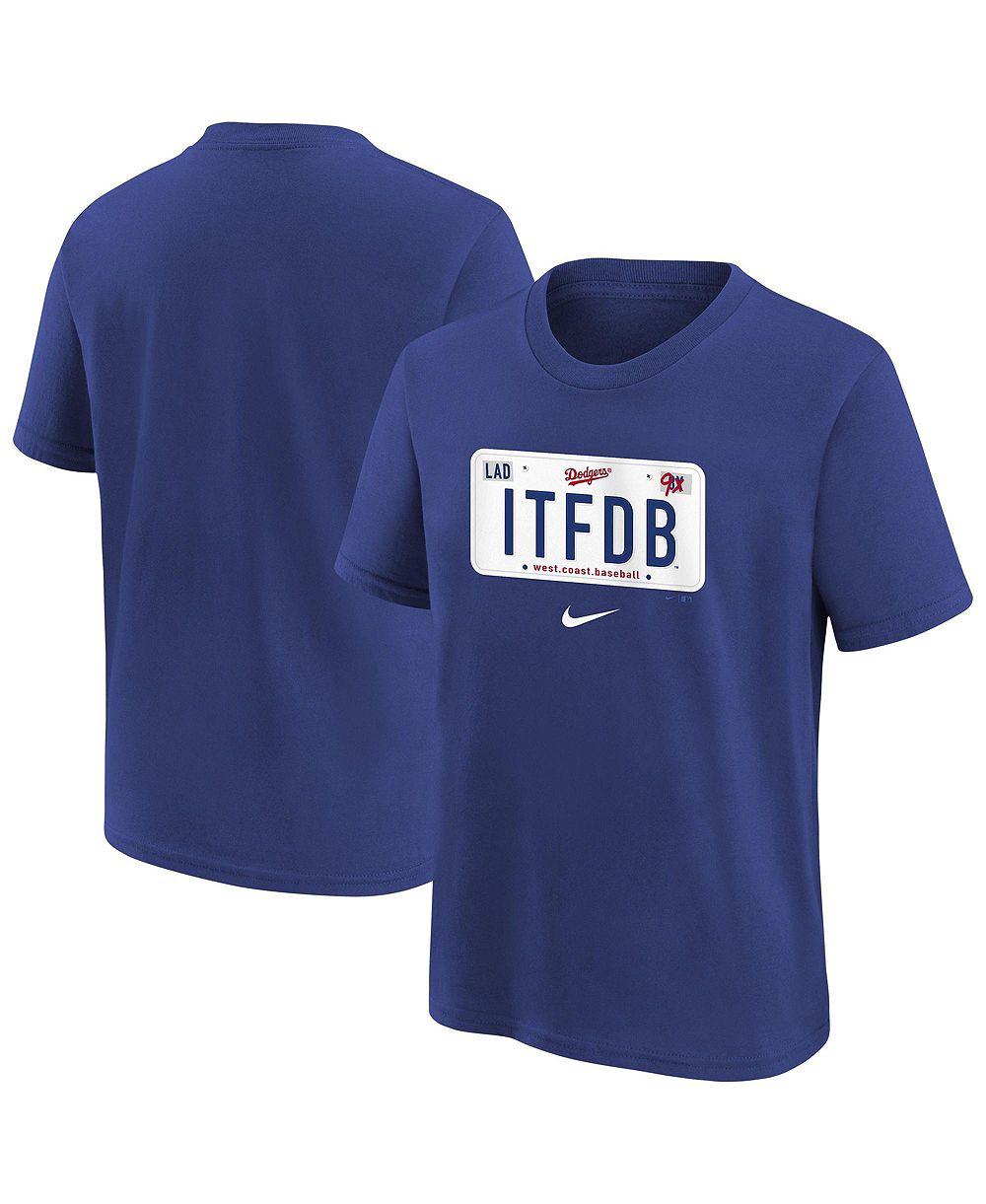 Nike Big Boys and Girls Royal Los Angeles Dodgers Hometown Collection T-Shirt
