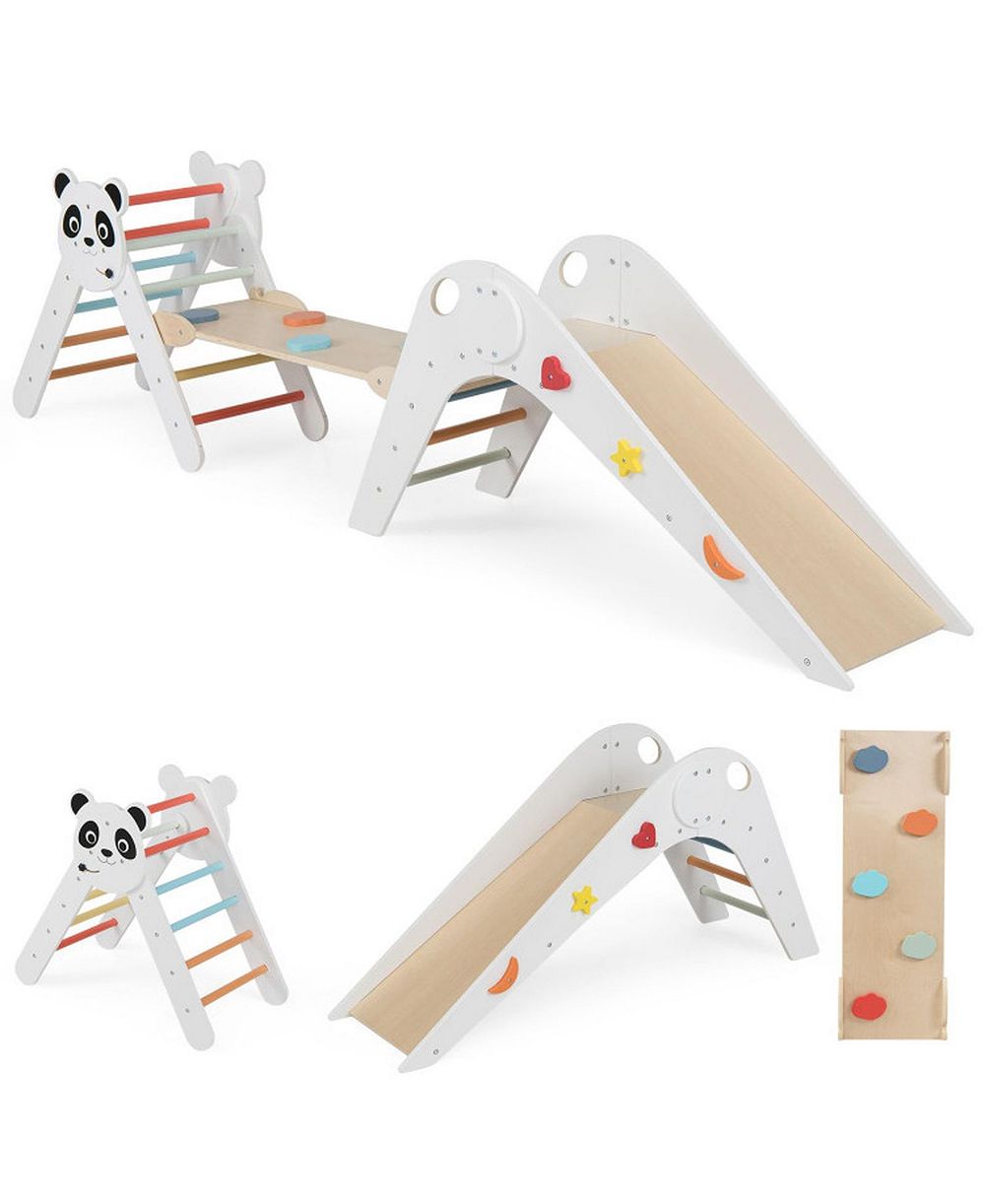 Набор HONGGE Ages 3+ Montessori складной треугольник, горка и балансировочный мостик, 3 предмета