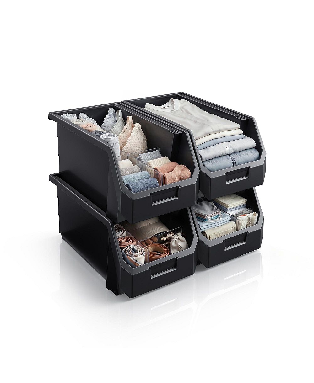 Sorbus Large Open Front Stackable Clothing Storage Bin - Closet and Wardrobe Organizer