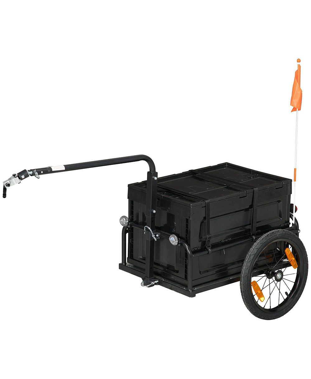 MOUNTAINTOP Trailer for Bike, Bicycle Cargo Trailer with Removable Storage Box, No Bottom