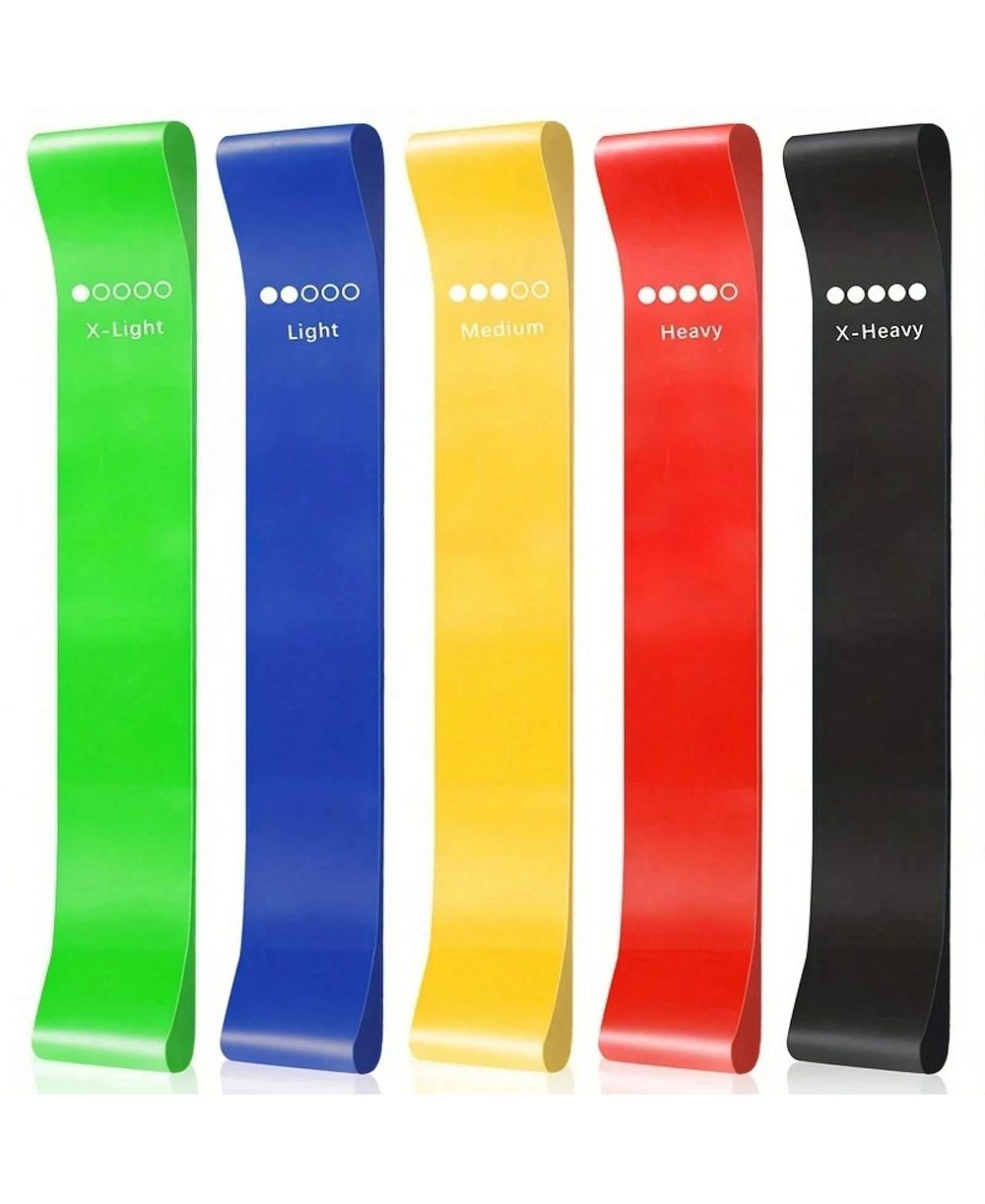 SEVORLEY Loop Resistance Bands Set, 10-Pack TPE Exercise Bands with 5 Resistance Levels for Strength Training, Yoga and Physical Therapy