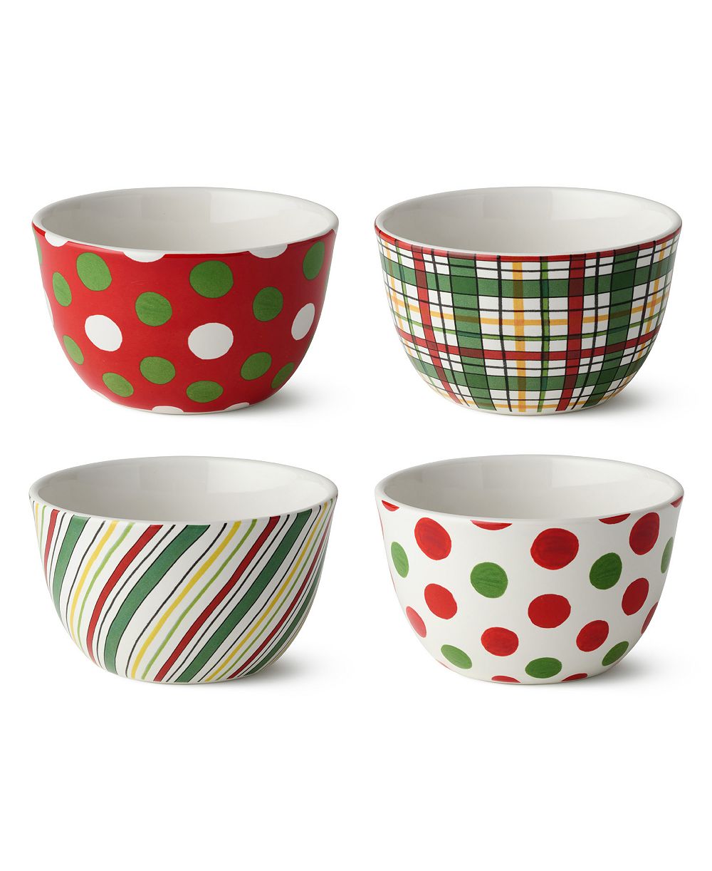 Набор мисок Certified International Santa Delight Ice Cream Bowls, Set of 4