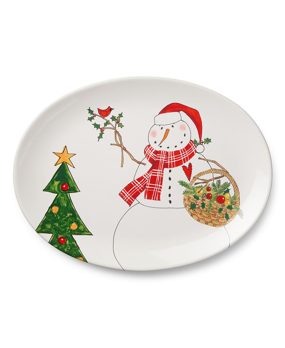 Certified International Овальное блюдо Snowman Delight