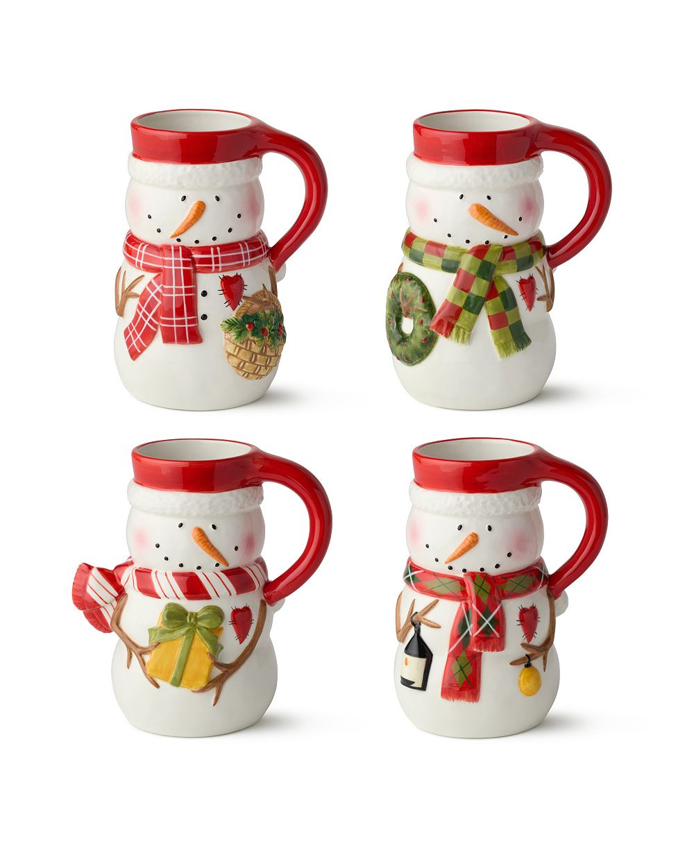 Certified International Набор кружек Snowman Delight, 4 штуки