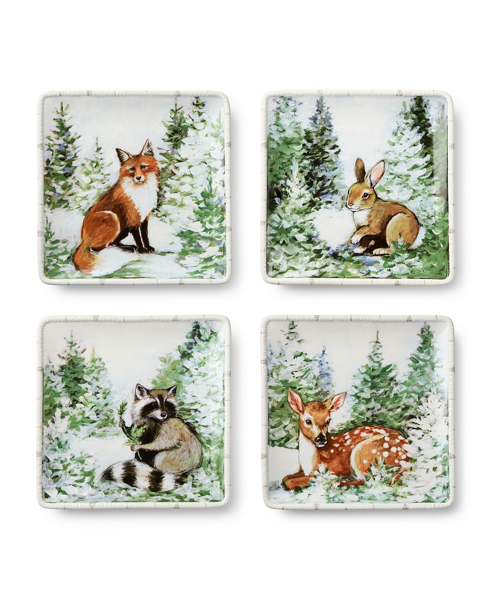 Набор десертных тарелок Certified International Winter Cabin, Set of 4