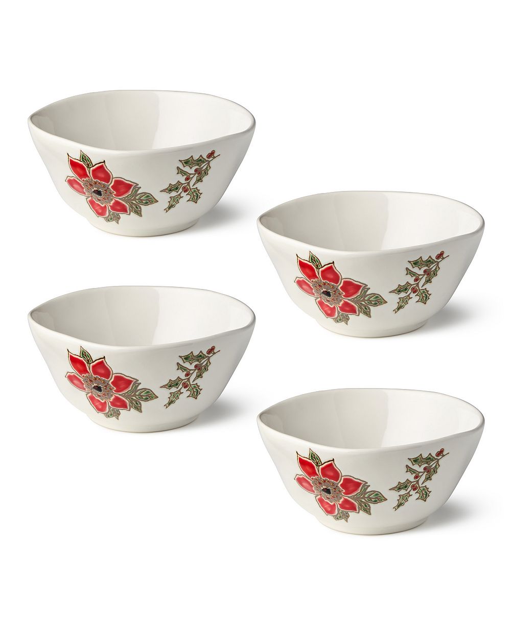 Certified International Набор мисок для мороженого Festive Blooms, 4 шт
