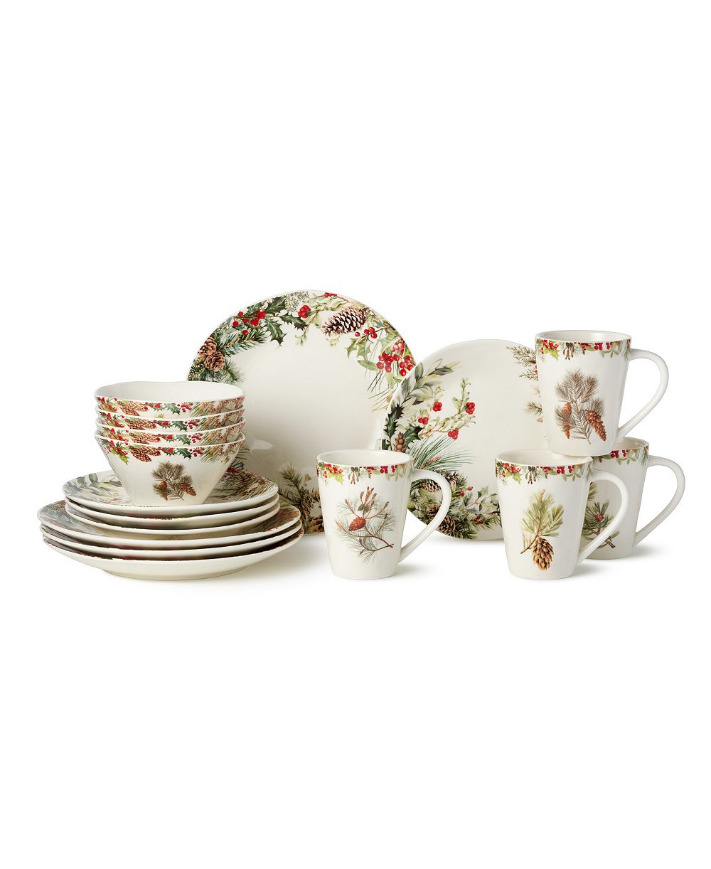Certified International Woodland 16-Pc. Dinnerware Set, Service For 4