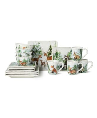 Certified International Winter Cabin 16-Pc. Dinnerware Set, Service For 4