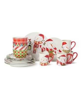 Certified International Snowman Delight 16-Pc. Dinnerware Set, Service For 4