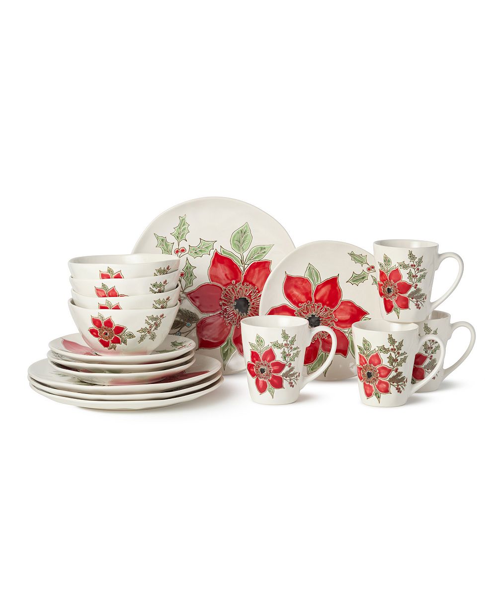 Certified International Festive Blooms 16-Pc. Dinnerware Set, Service For 4