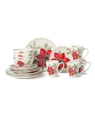 Certified International Festive Blooms 16-Pc. Dinnerware Set, Service For 4