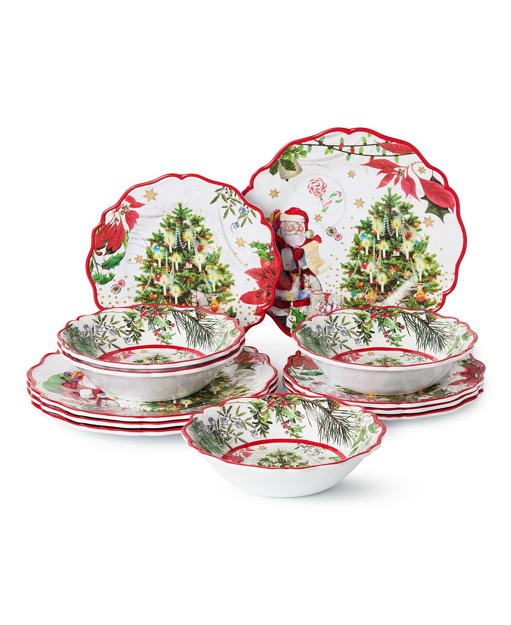 Certified International Santa's Delivery Melamine 12-Pc. Dinnerware Set, Service For 4