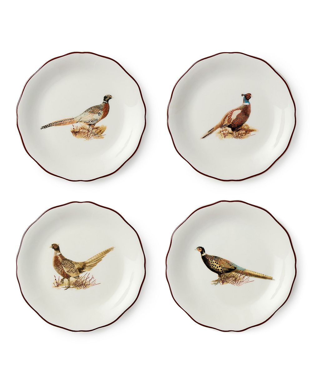 Тарелки для канапе Certified International Pheasant Grove, набор из 4 штук