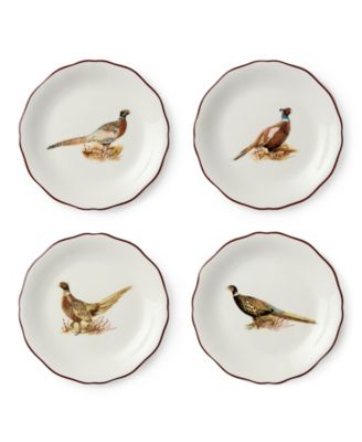 Certified International Pheasant Grove Canape Plates, Set of 4