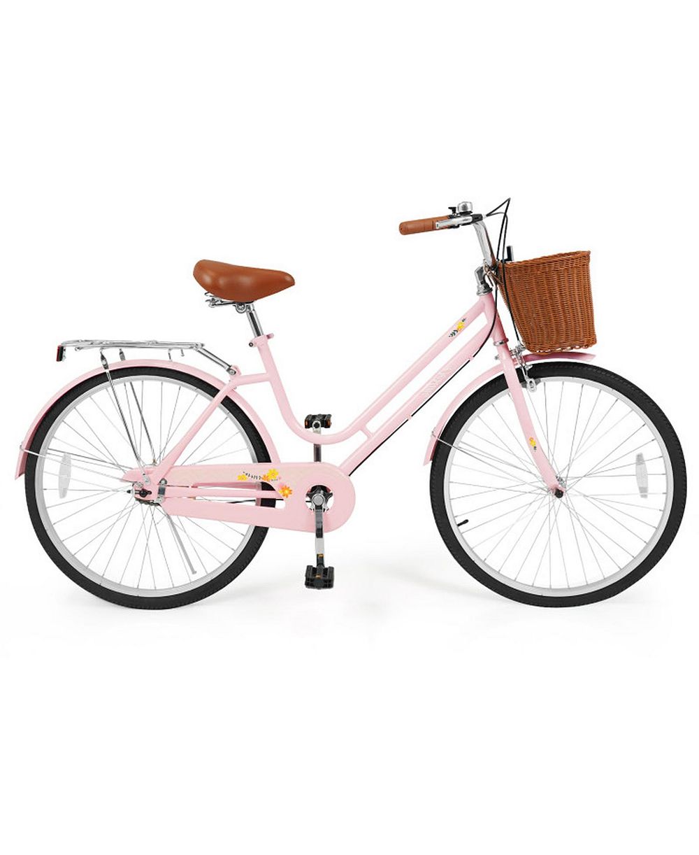 HONGGE велосипед Beach Cruiser 26-Inch с корзиной и амортизационным сиденьем