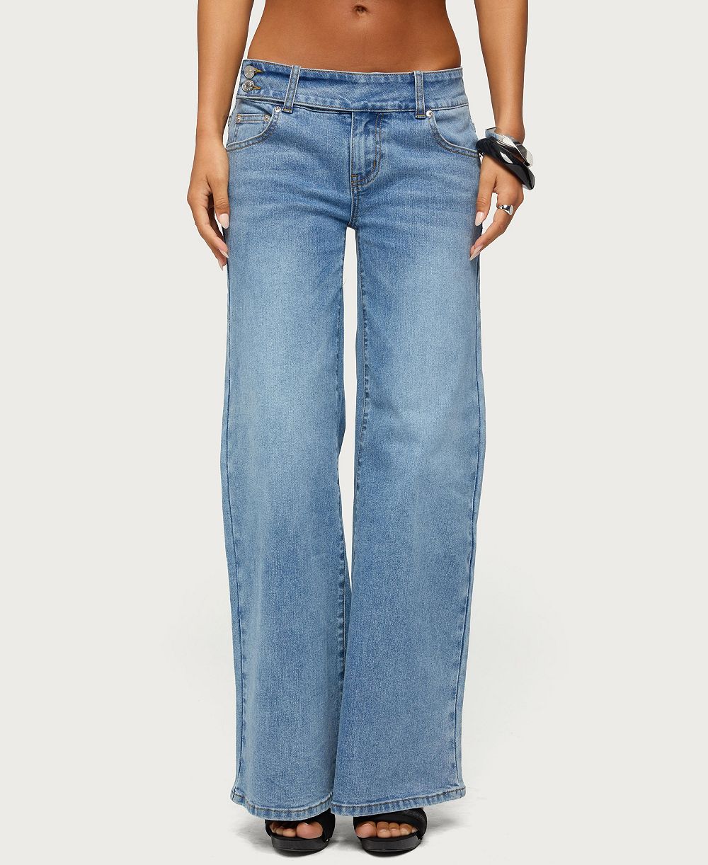 Женские джинсы Edikted Dale Low-Rise Straight-Leg Stretchy, 31" Inseam