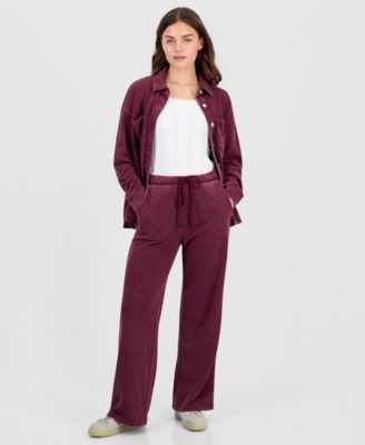 And Now This Petite French Terry Wide-Leg Pants, Macy's Exclusive