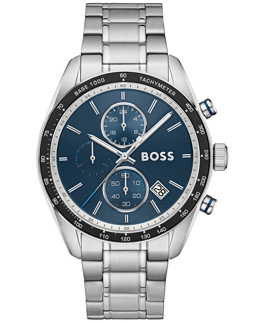 Hugo Boss мужские хронографы Grand Prix Quartz из нержавеющей стали 44.50 мм