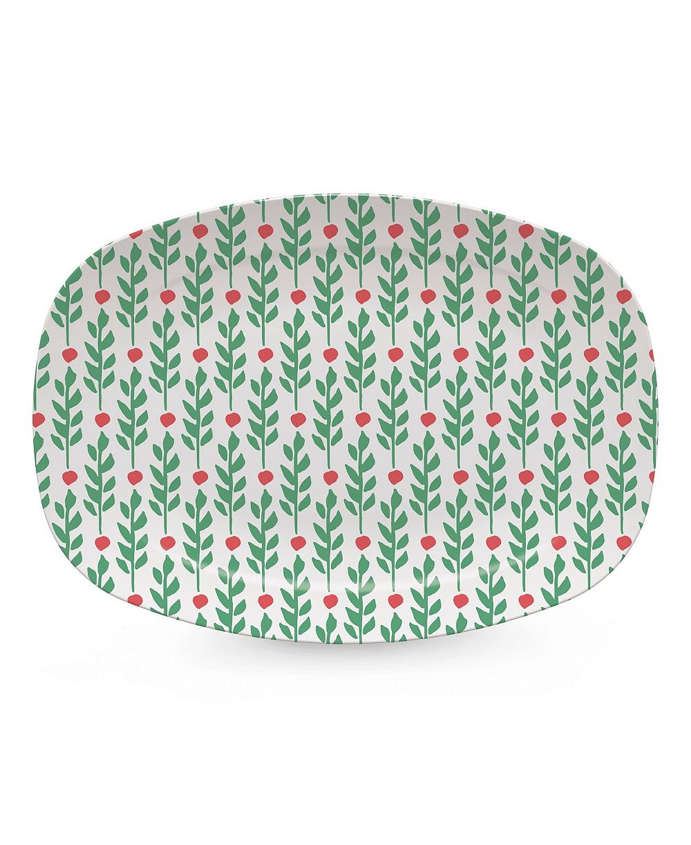 Mariposa сервировочная тарелка из смолы с ягодами Holly Berries
