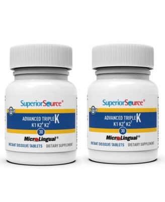 Superior Source Triple K: MK-4, MK-7, K1, 30 таблеток