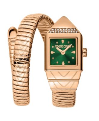 Roberto Cavalli Women's Snake Core Quartz IP Stainless Steel Bracelet Watch