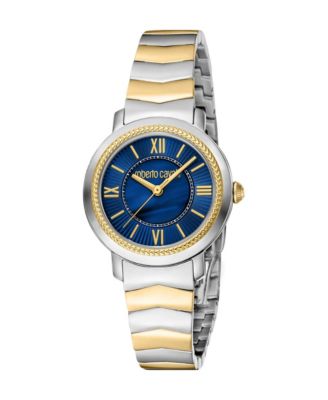 Roberto Cavalli Женские часы Glam Quartz Two Tone Stainless Steel с браслетом