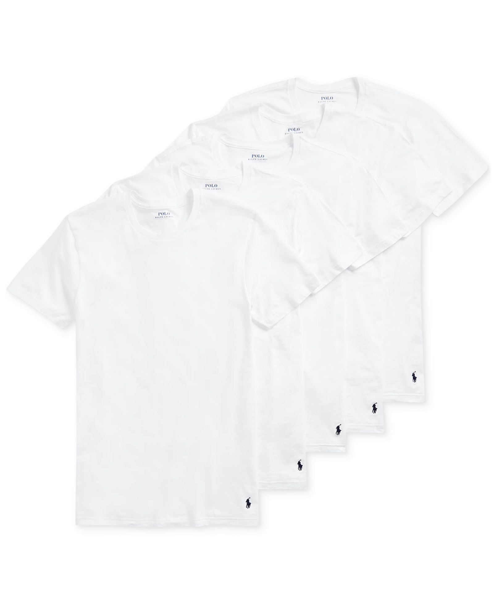 Polo Ralph Lauren Men's 5-Pack Crew-Neck Undershirts