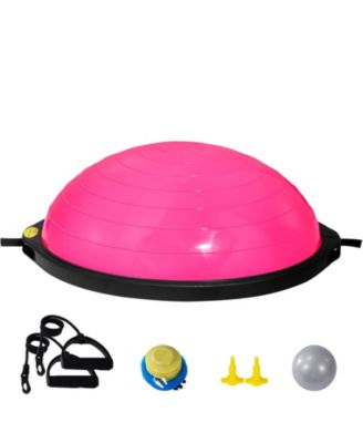 Тренажер Half Balance Ball HONGGE 26 in, грузоподъемность 1500 lbs с эспандером и насосом
