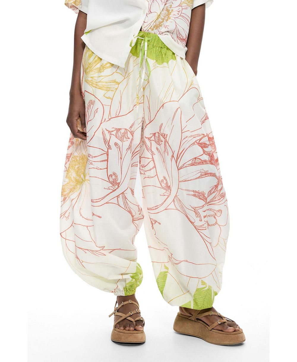 Женские брюки Desigual Floral-Print Pull-On Balloon