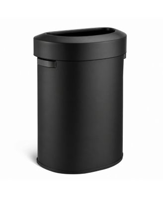 Мусорное ведро Home Zone Living из нержавеющей стали, 18 Gallon, 68 Liters, черный