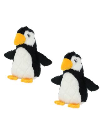 Mighty Jr Arctic Penguin 2 Pack, Durable Plush Squeaky Dog Toy