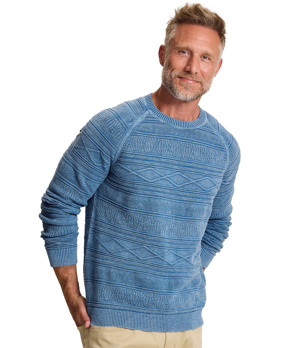 Мужской свитер Tommy Bahama с длинным рукавом и круглым вырезом