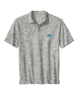 Tommy Bahama Мужская рубашка-поло IslandZone Wild Hibiscus Tri-Blend Gray