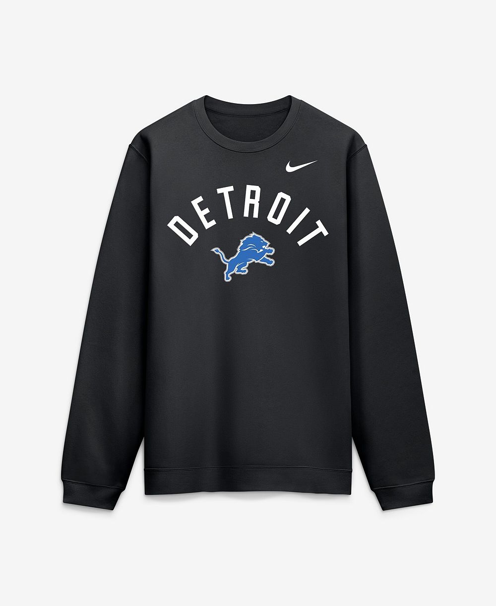 Мужской свитшот Nike Black Detroit Lions Defensive Leader Club Fleece