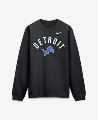 Nike Men's Black Detroit Lions Defensive Leader Club Fleece Sweatshirt
