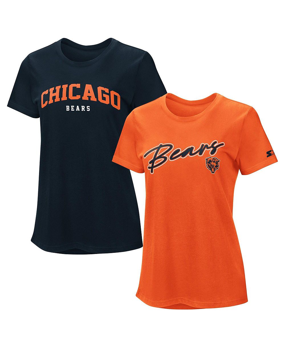 Футболка Starter Женский Navy/Orange Chicago Bears Combo Pack