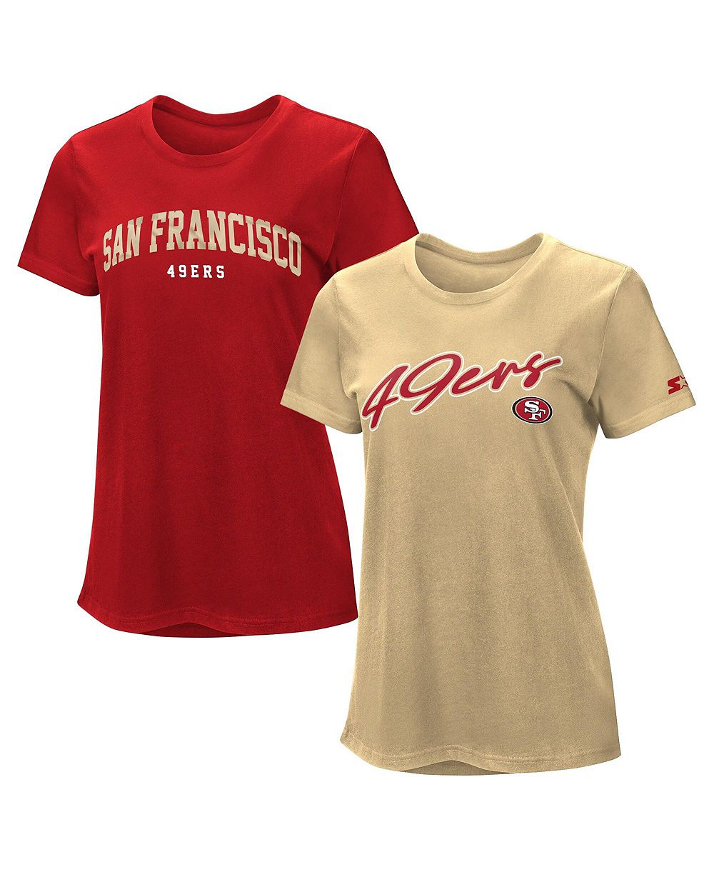 Женская футболка Starter Scarlet/Gold San Francisco 49ers Combo Pack T-Shirt