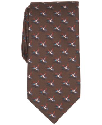 Club Room Men's Soaring Bird Print Silk Tie