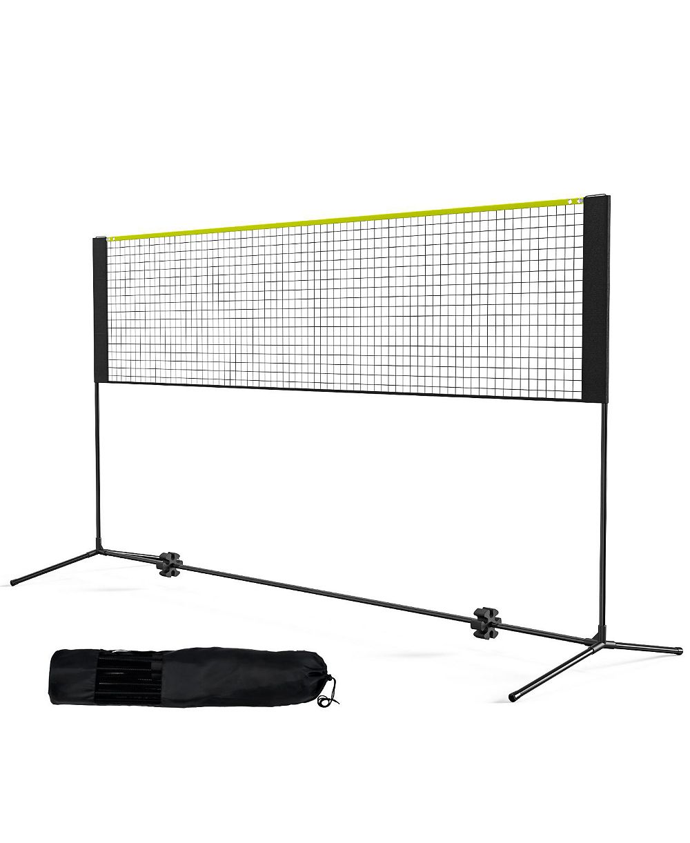 SUGIFT Foldable Height Adjustable Multi-Sport Net Set with Poles Stand and Carry Bag