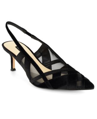 Nine West Women's Ellite Sheer Lattice Slingback Pumps