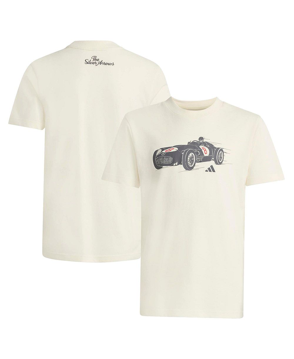 Детская футболка Adidas Mercedes-AMG Petronas F1 Team Silver Arrows Retro Car White