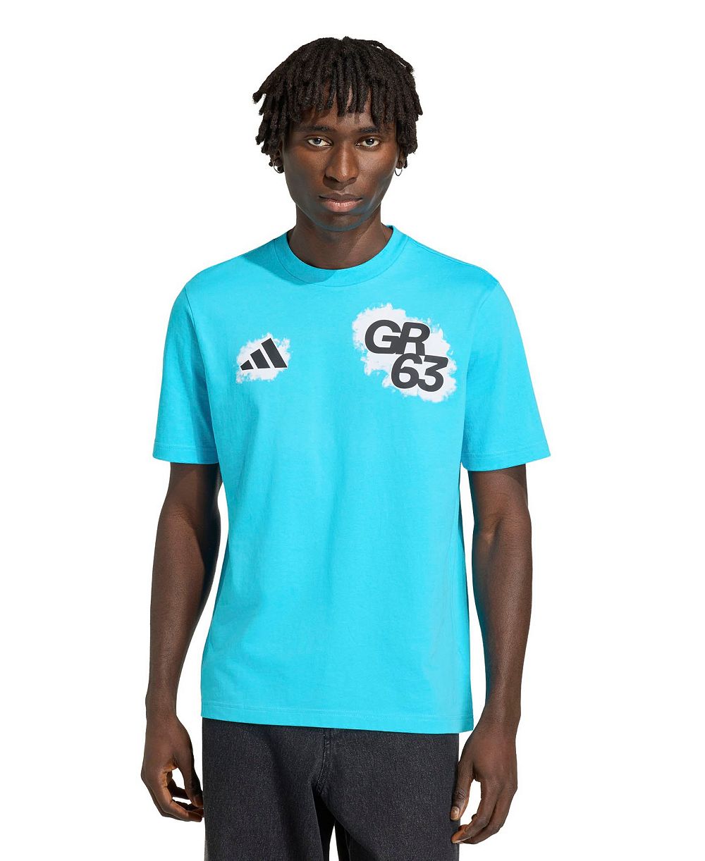 Adidas Men's George Russell Blue Mercedes-AMG Petronas F1 Team Name & Number T-Shirt