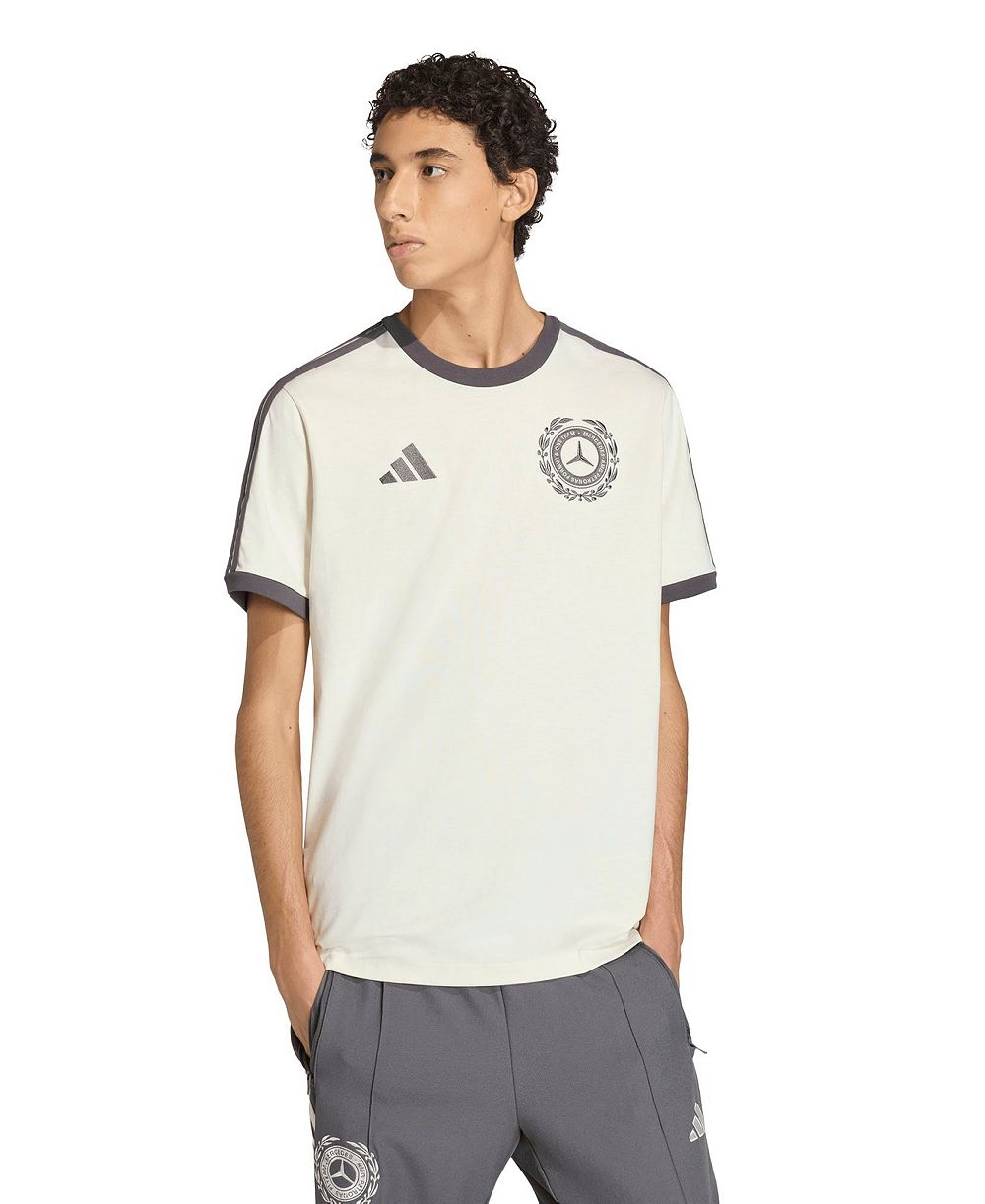 Adidas Men's Cream Mercedes-AMG Petronas F1 Team Silver Arrows Icon T-Shirt
