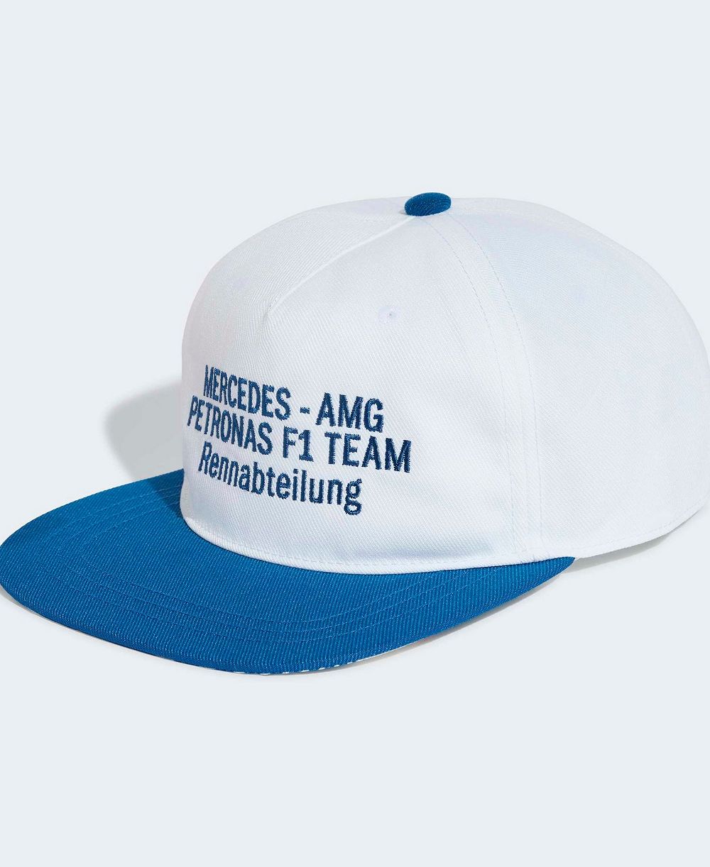 Adidas Men's and Women's White/Blue Mercedes-AMG Petronas F1 Team Blue Wonder Adjustable Hat